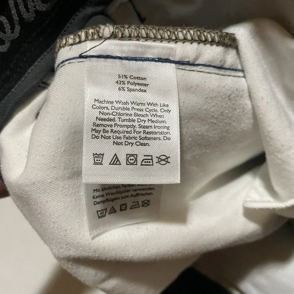 Eddie Bauer Men's 34 X 35 Tall Stretch‎ Chino Pants Straight Flat Front Gray